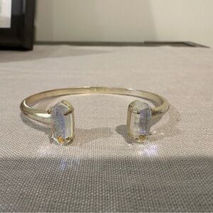 Kendra Scott gold cuff bangle bracelet in dichroic glass